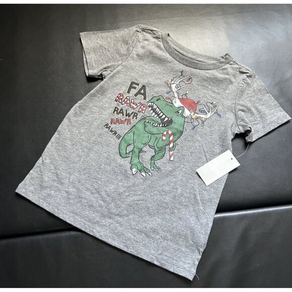 NWT Epic Threads Christmas T-Tex Tee Boys - Picture 1 of 3